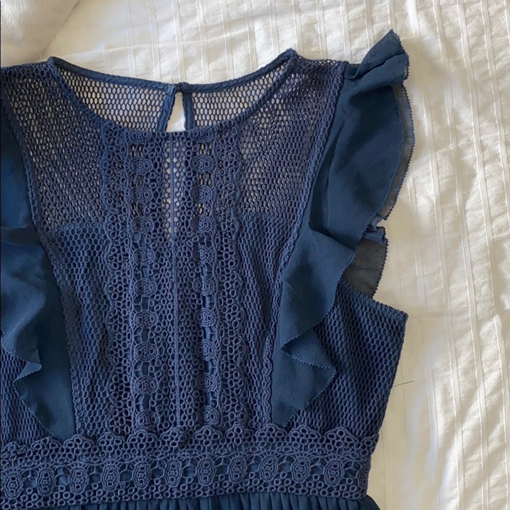 MODCLOTH Navy Crochet Detail Dress - Picture 4 of 9